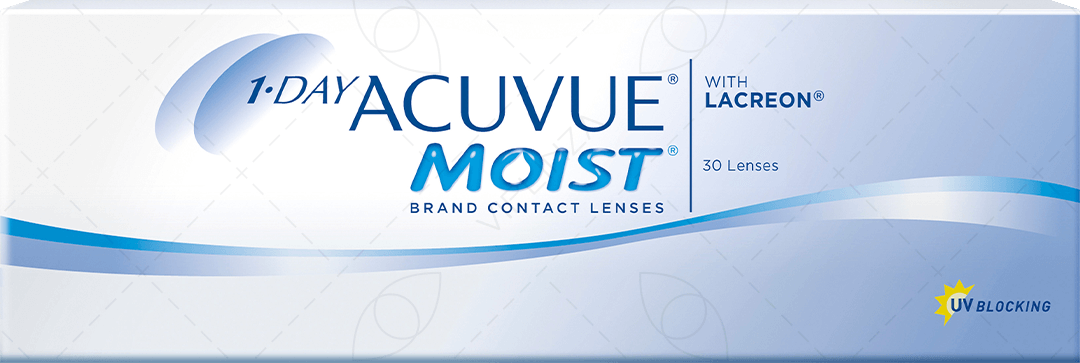 Контактные линзы Acuvue 1-Day Moist, 30 шт, R 8,5, D +2,5