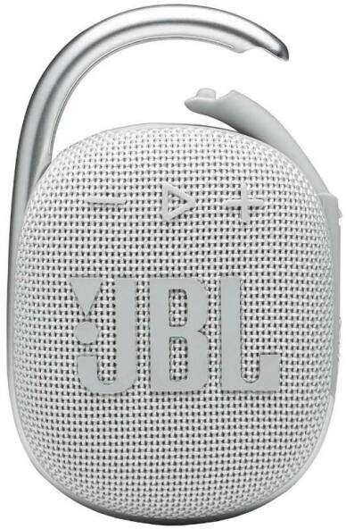 Колонка порт. JBL Clip 4 белый 5W 1.0 BT 15м 500mAh (JBLCLIP4WHT)