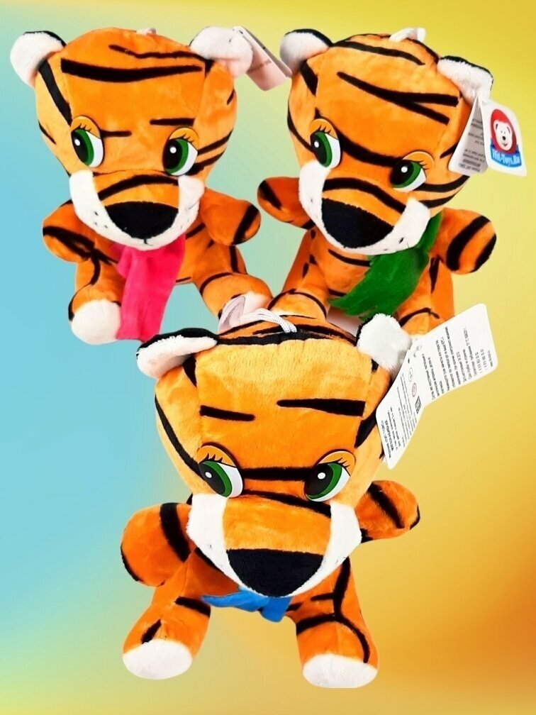 Тигрята мягкие игрушки 3 шт в наборе. Цена за весь набор. Высота 20 см
