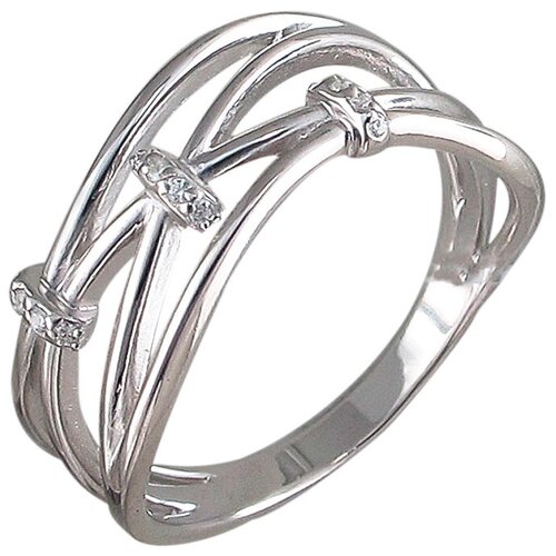 фото Эстет кольцо с 12 фианитами из серебра 01к158570, размер 17.5