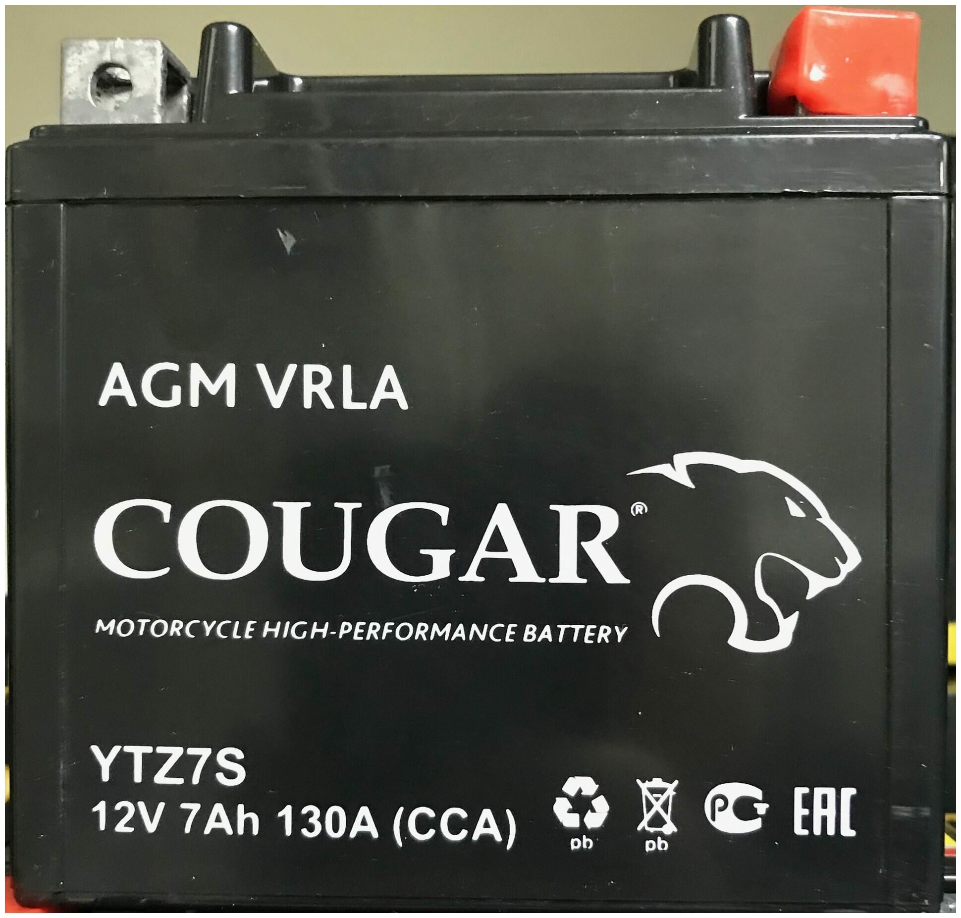 Аккумулятор мотоциклетный Cougar AGM YTZ7S 12V 7Ah