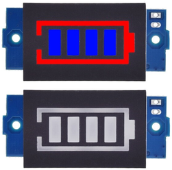 4х-сегментный индикатор заряда Li-ion батареи 3S (12.6V) 45x20 мм XW228DKFR4 (Н)