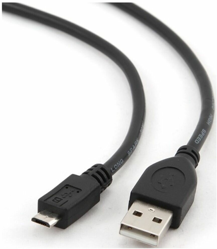 Кабель Filum USB 2.0, USB-A(M)-USB mini-B(M), черный, 2A, 1.8 м.