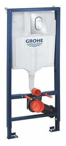 Инсталляция для подвесного унитаза GROHE Rapid SL 39504000 3 в 1 комплект с клавишей