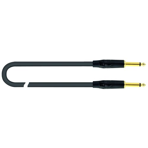 Quik Lok JUST JJ 3 готовый инструментальный кабель серии Just, 3 метра, металлические прямые разъемы Mono Jack черного цвета
