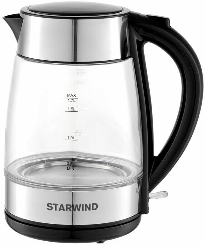 Чайник Starwind SKG3026 черный/серебристый