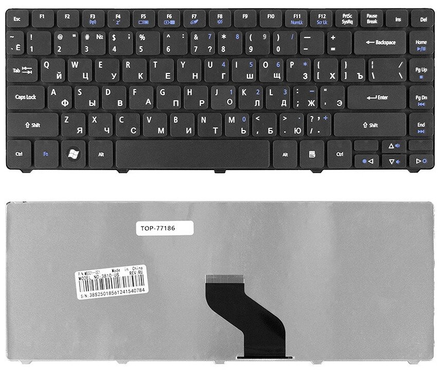 Клавиатура Acer Aspire 3810 3750 3410 4551 4253 4535 4741 4745 4935 D440 D528 D728 D732 D640 D730