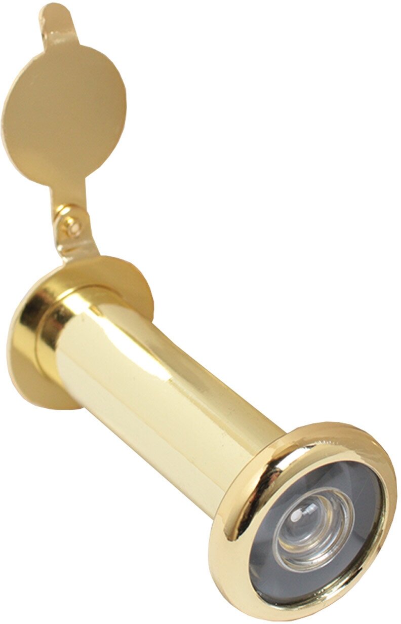 Глазок дверной для дверей 50-75 мм аллюр ГД-3 БШт диаметр 14 мм цвет золото