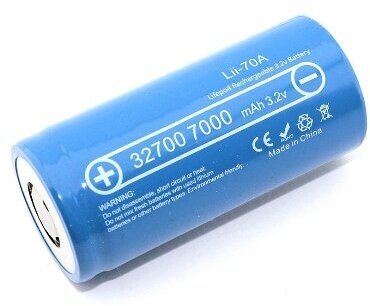 Аккумулятор типа 32700 для LiitoKala Lii-70A высокотоковый LiFePO4 3.2V, 7000mAh