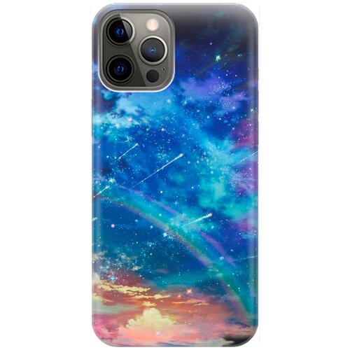 фото Re:pa накладка transparent для apple iphone 12 pro max с принтом "звездопад"