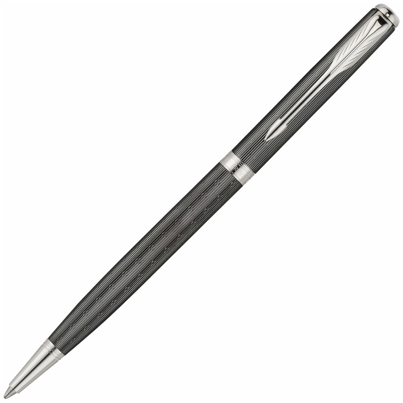 Шариковая ручка Parker Sonnet Slim Chiselled K450, Carbon CT R0808560