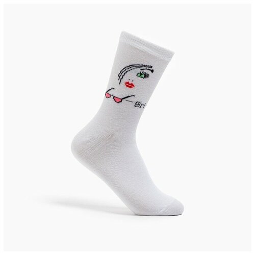 фото Женские носки happy frensis средние, размер 23-25, белый