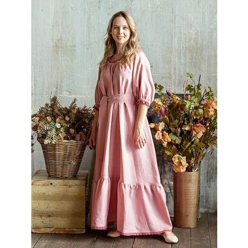 Платье Крестильное, размер OneSize, розовый