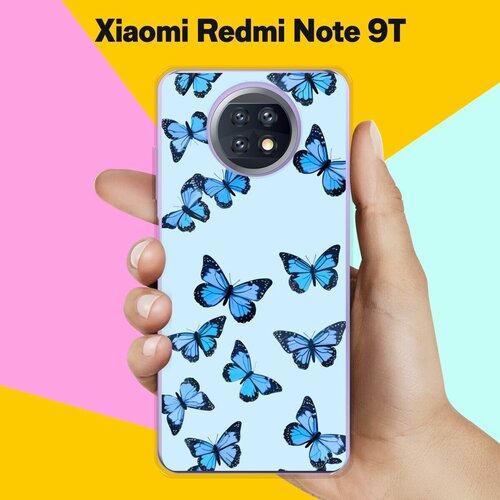 Силиконовый чехол на Xiaomi Redmi Note 9T Бабочки / для Сяоми Редми Ноут 9Т