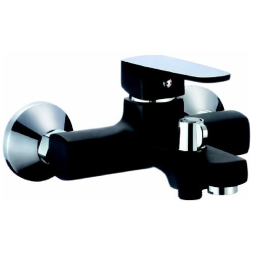 Смеситель для ванны с душем Rainsberg R02, 02AF-1, с душевым гарнитуром, черный/хром смеситель для кухни раковины мойки кран с аэратором с фильтром