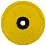 Диск олимпийский d 51 мм цветной 15,0 кг (жёлтый) MB-PltCE-15