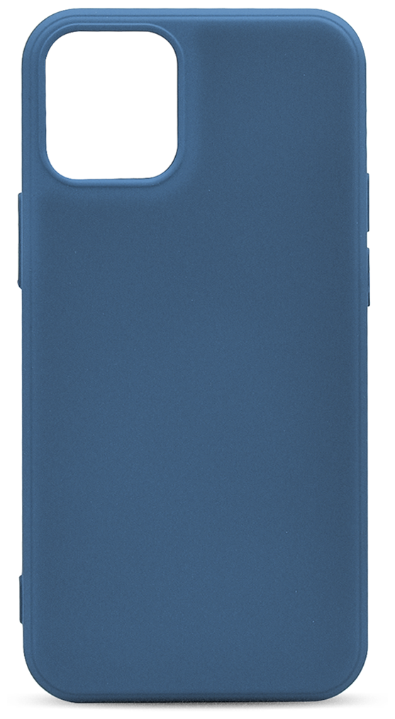 Силиконовый серо-синий чехол Soft Touch для iPhone 12 mini