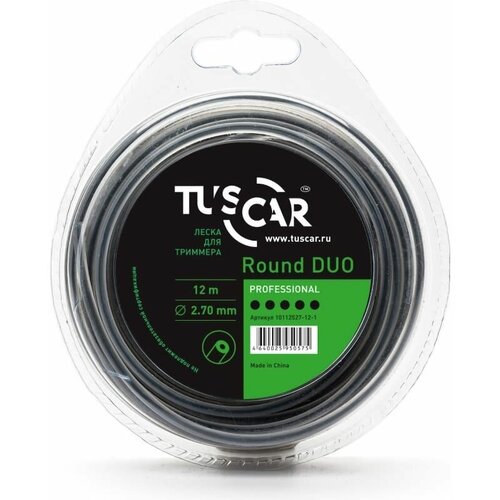 леска для триммера round duo professional 2 7 мм 12м tuscar 10112527 12 1 Леска для триммера Round DUO, Professional, 2.7 мм, 12м TUSCAR 10112527-12-1