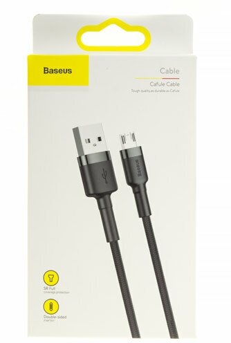 Data кабель USB Baseus CAMKLF-BG1 Micro, 1м черно-серый