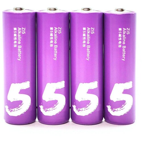 Батарейки алкалиновые ZMI Rainbow Zi5 типа AA (уп. 4 шт) (Violet)