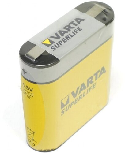 Батарейка 4.5V плоская солевая Varta Superlife 3R12 в термопленке 1шт.