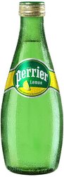 Минеральная вода Perrier газированная, со вкусом лимона, стекло, 0.33 л