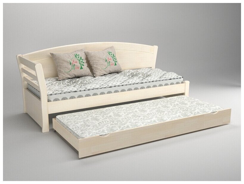 Угловая деревянная кровать Vita Mia Tina - 2 с дополнительным местом 80x200