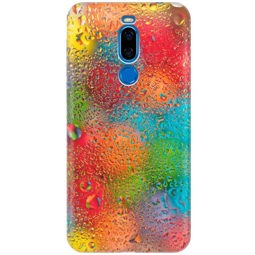 фото Ультратонкий силиконовый чехол-накладка для meizu x8 с принтом "капли и разноцветные шары" gosso