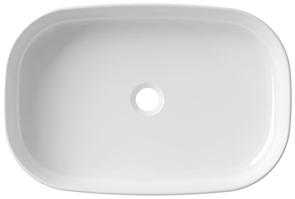 Комплект 3 в 1 Lavinia Boho Bathroom Sink 21520055: накладная фарфоровая раковина 54 см, металлический сифон, донный клапан - фотография № 2