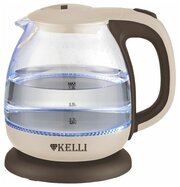 Стеклянный электрический чайник 1.0 л Kelli KL-1370 Кофейный