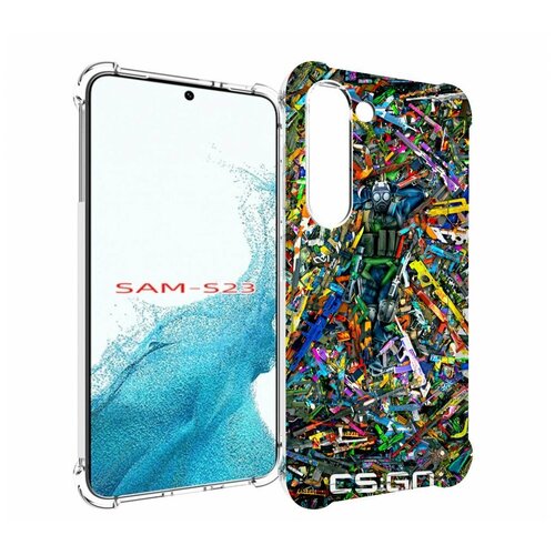 Чехол MyPads CS GO guns skins мужской для Samsung Galaxy S23 задняя-панель-накладка-бампер чехол mypads cs go guns skins мужской для oppo a77 f3 2017 год задняя панель накладка бампер