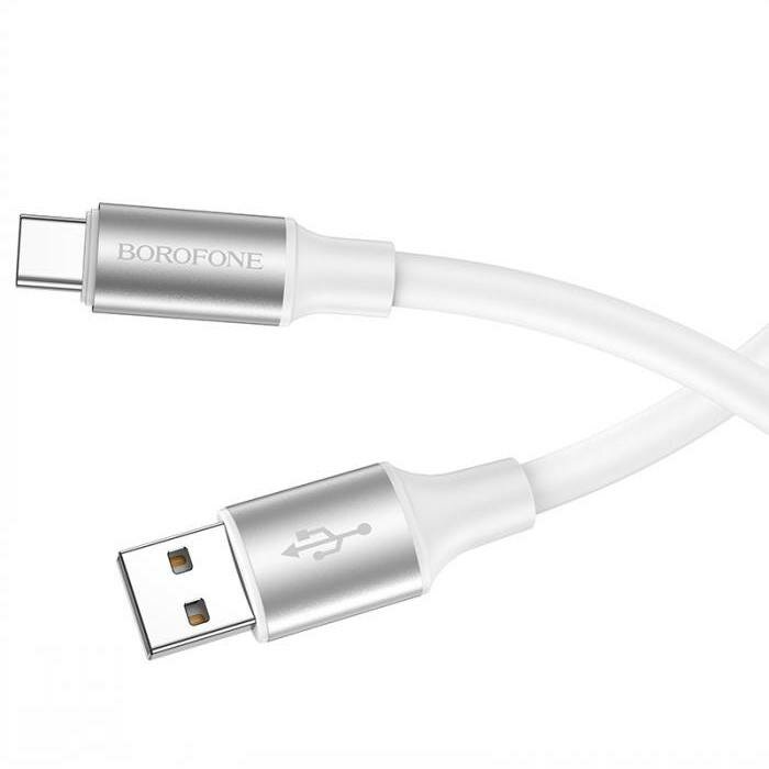 Кабель USB BOROFONE BX82 для Type-C, 3.0A, длина 1м, white