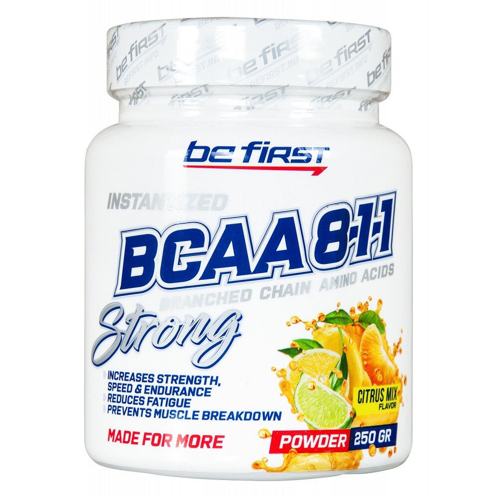 BCAA 8:1:1 Strong Instantized, 250 г, Citrus Mix / Цитрусовый Микс