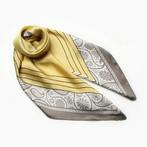 фото Платок minaku,70х70 см, коричневый