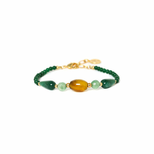 фото Браслет nature bijoux, agate verde, с жадом и авантюрином, nb23.2-13-43273 зеленый