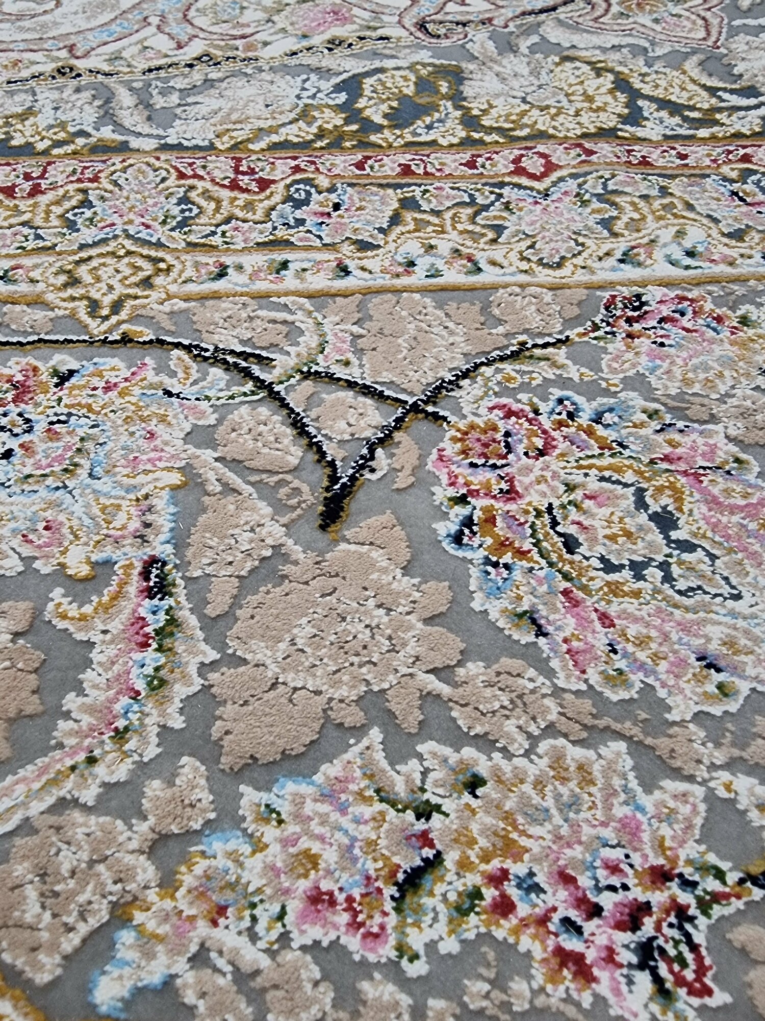Персидский ковер Farrahi Carpet, Иран, размер 1.5х2.25 м - фотография № 8