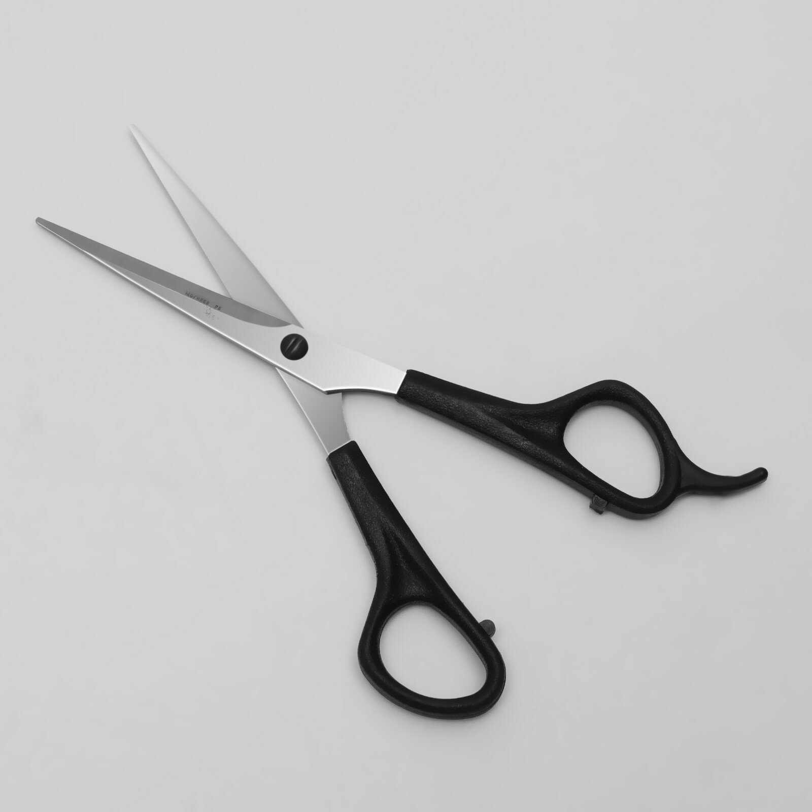 Ножницы парикмахерские, с упором, лезвие — 5,5 см, цвет чёрный, Н-045-01 - фотография № 2
