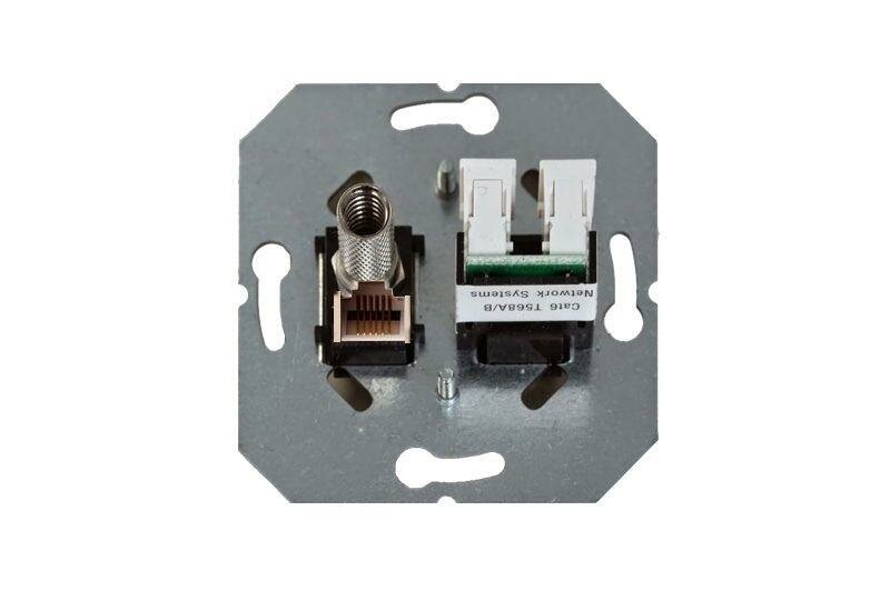 розетка TV/компьютерная RJ45 LIREGUS Epsilon, белый - фото №2