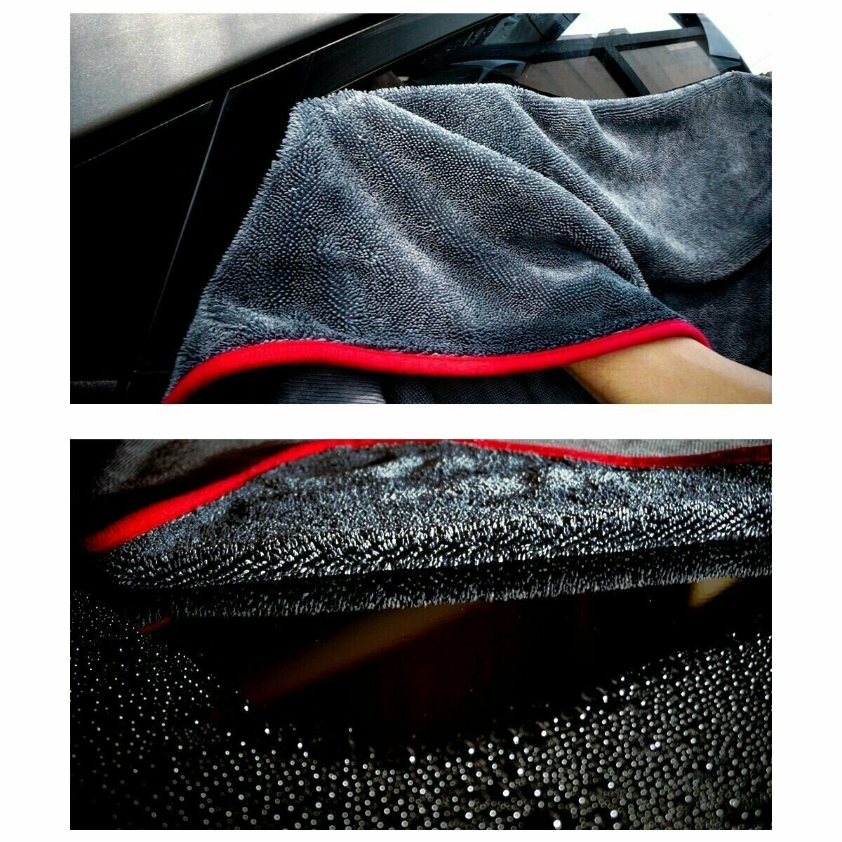 Полотенце для сушки мягкое профессиональное (70х90см) PURESTAR TWIST DRYING TOWEL GRAY, серое — фото 8
