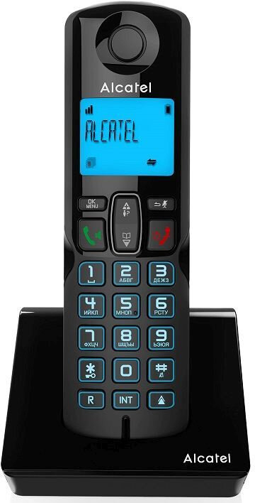 Радиотелефон Dect Alcatel S250 RU черный АОН