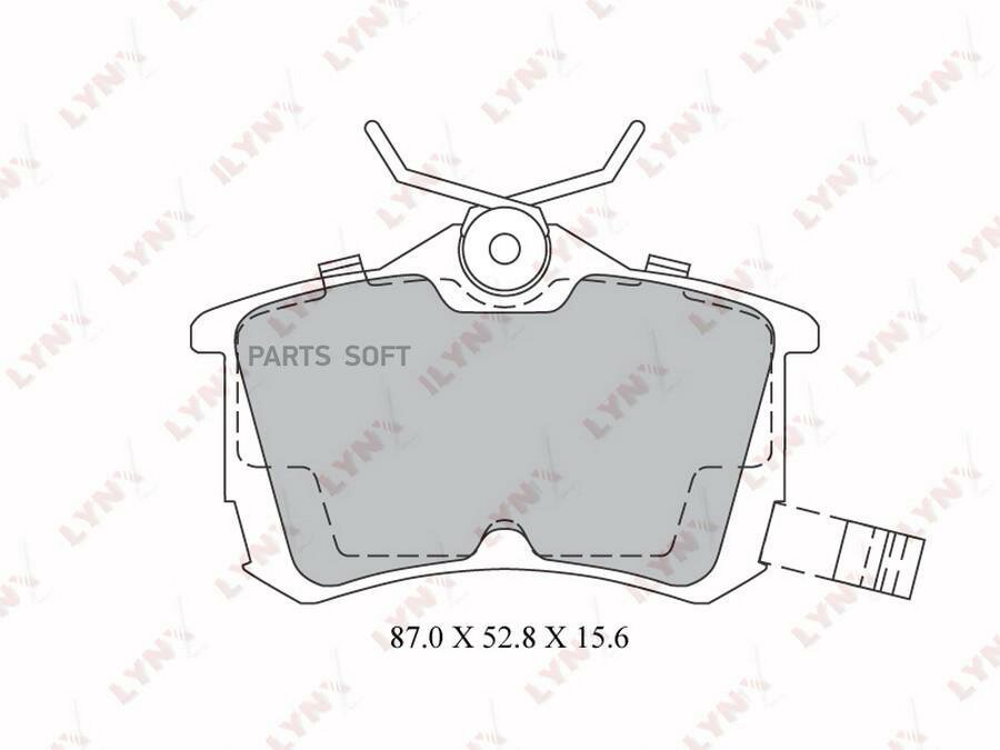BD3425 LYNXAUTO Колодки торм. диск. задн.