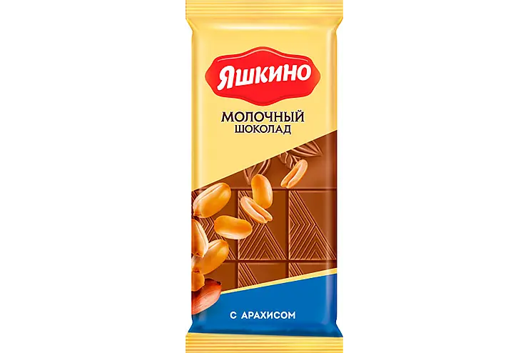 Шоколад Яшкино 90г молочный арахис - фотография № 6