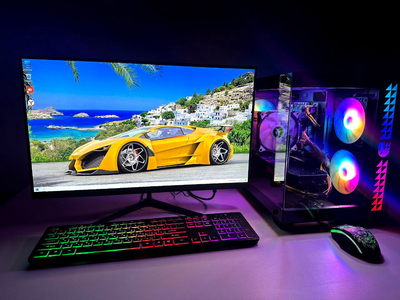 Компьютер Intel i7-2650v2 20 ядер/RX 580 8ГБ/32 ГБ/SSD-512 ГБ/Монитор-27" — фото 1