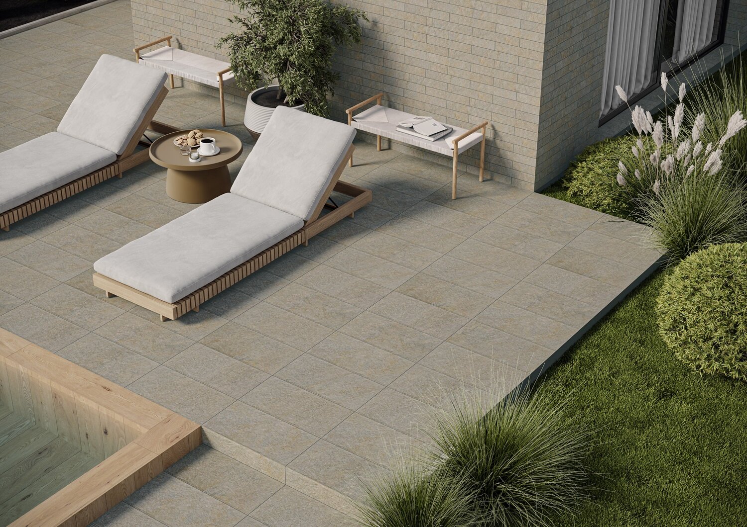 Клинкерная Плитка Ступень Ceramika Paradyz Eremite Taupe Stopnica Prosta Struktura Mat 30x60 (1,44)