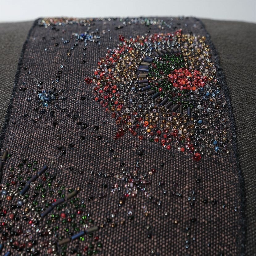 Beads Dark Brown Подушка — фото 1