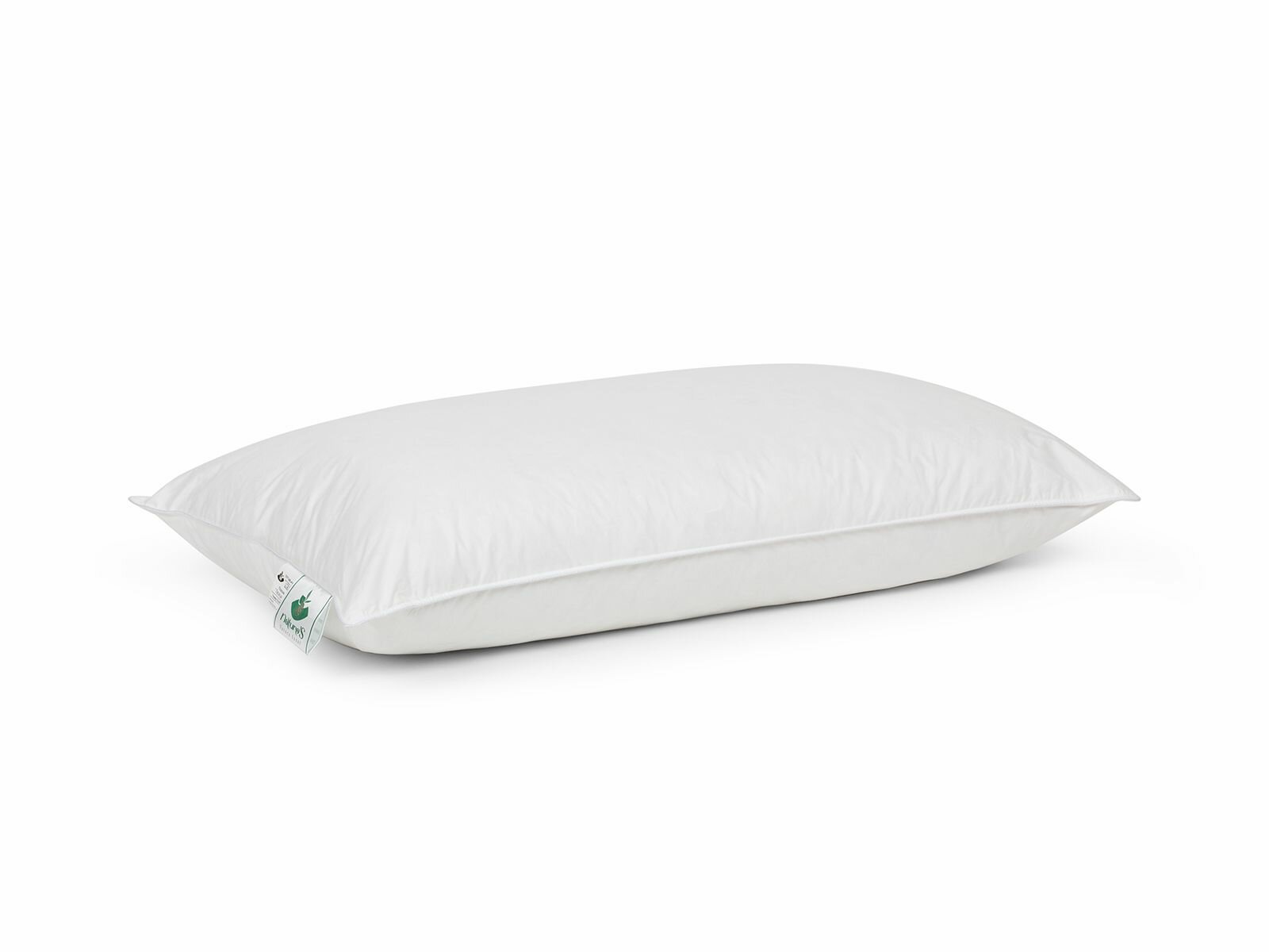 Подушка для сна 50x90 (длинная) "легкий СОН" 50% пух, перо 50%, пуховая перьевая, чехол 100% хлопок/тик, Natures