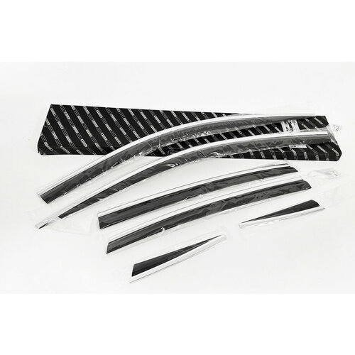 Дефлекторы окон для Honda CRV 3 и Honda CRV с хромированными полосками ABS-пластика 21000₽