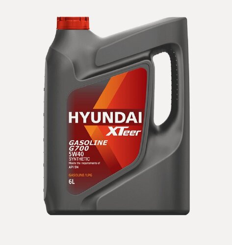 Изображение товара Моторное масло синтетическое HYUNDAI XTeer Gasoline G700 5W-40, 6 литров канистра