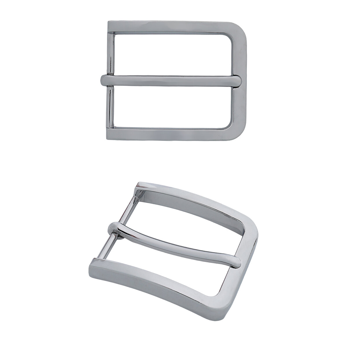 Пряжка для ремня 35 мм (45*55 мм), 3 шт, цвет серебро, металл, Айрис