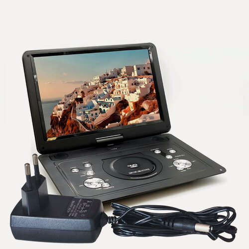 Изображение товара Портативные DVD с телевизором DVB-T2 16" Эплутус EP.1516T (Черн) (Y14165LET), переносной DVD проигрыватель. Экран 16" цветной TFT ЖК. HDMI